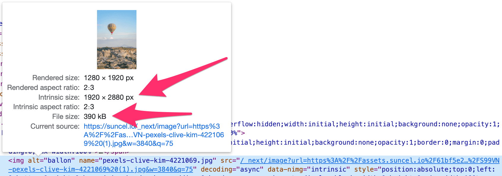 image optimization reduced size nextjs